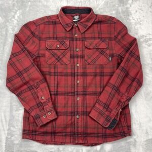 Colorado Clothing Shirt‎ Mens Medium Red Plaid Flap Pocket Long Sleeve Button Up
